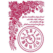 Stencil - Stamperia ROMANTIC JOURNAL CLOCK KSG465